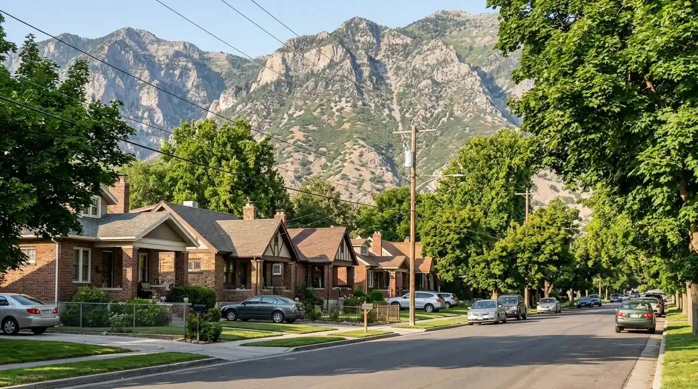 Older homes in a Weber County neighborhood