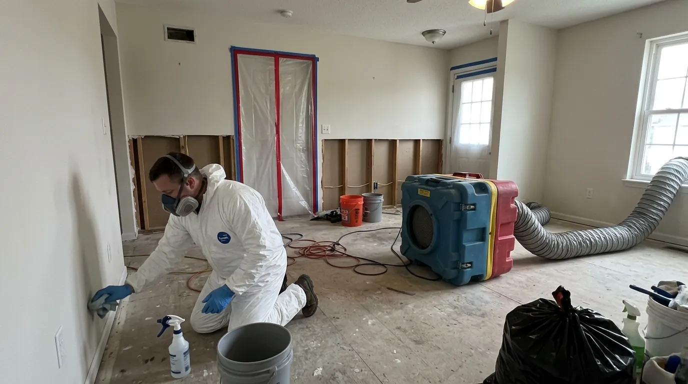 HEPA air scrubbing after a mold cleanup