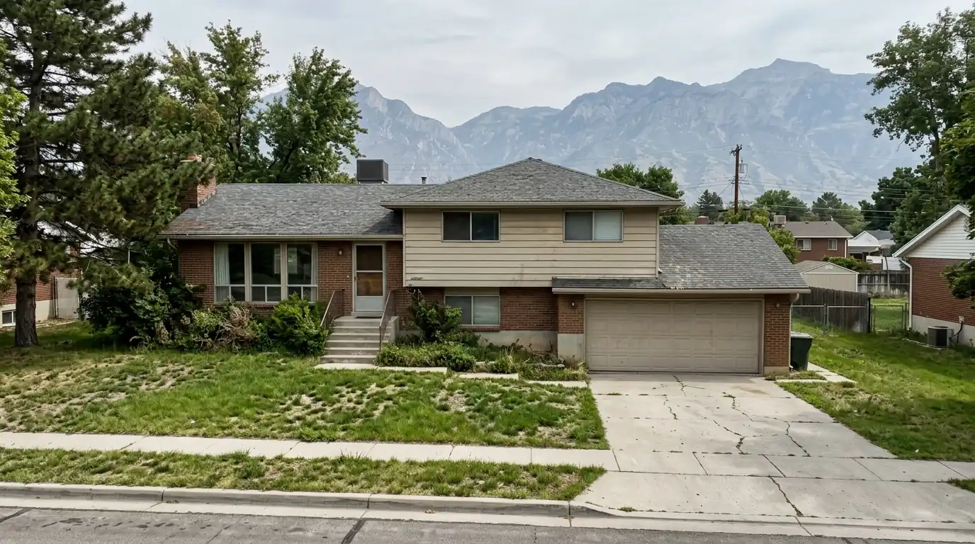 A 1970s split-level home in Sandy