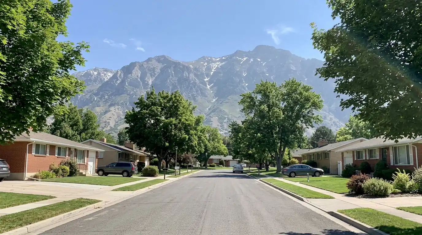 A Salt Lake County neighborhood below the Wasatch