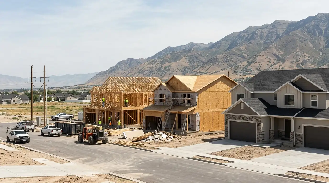 New homes going up in a Lehi subdivision