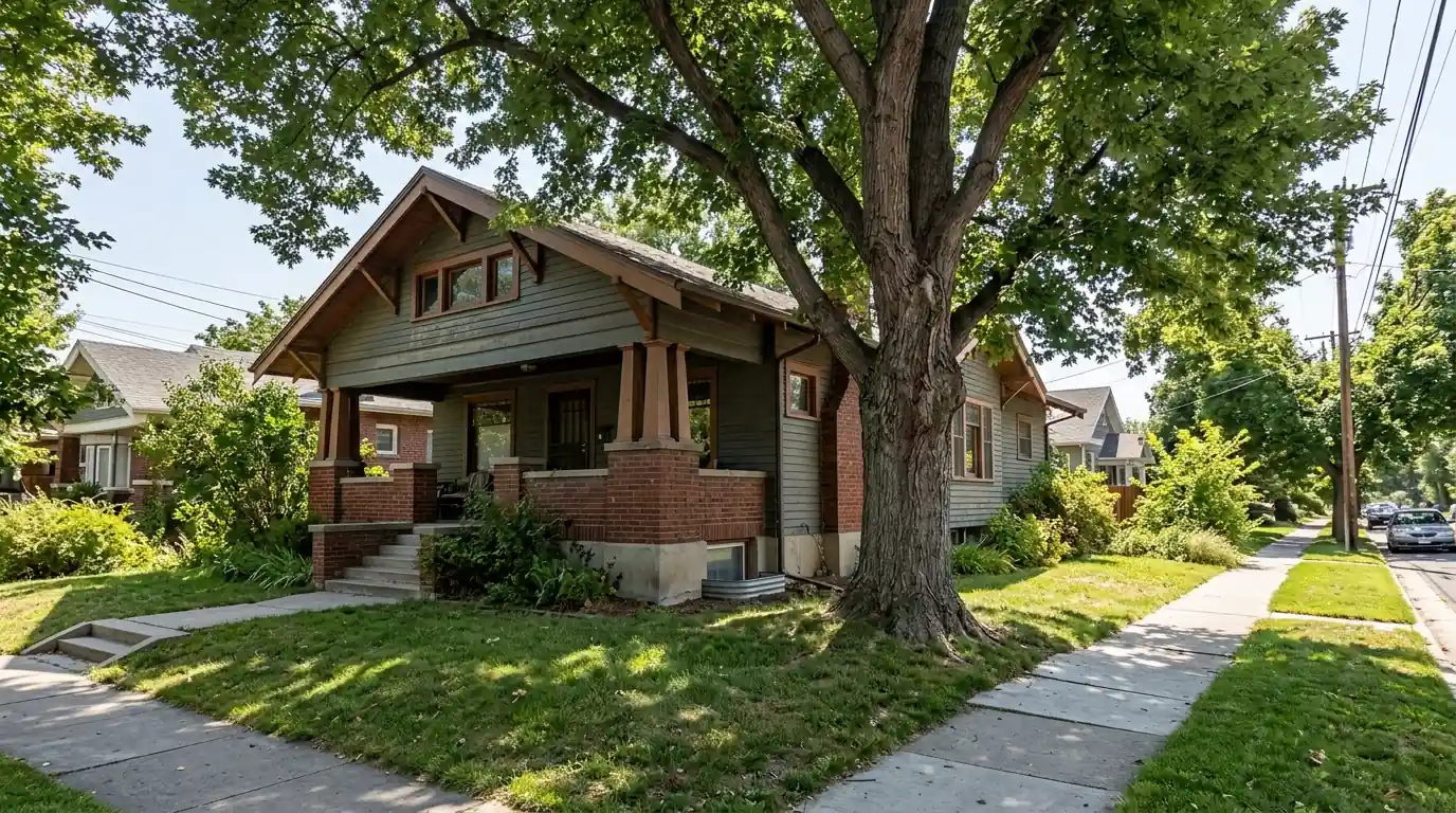 A Liberty Wells bungalow with a basement window