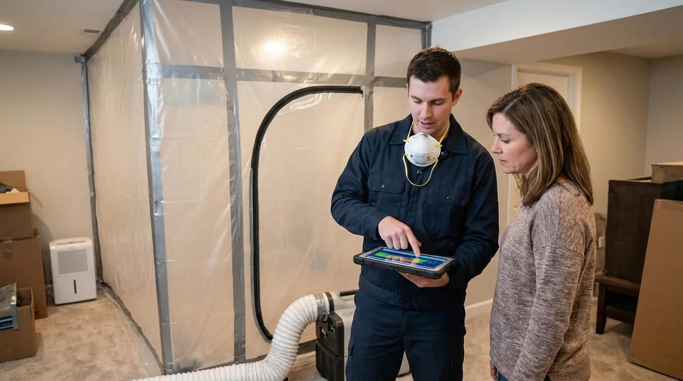 Explaining moisture readings to a homeowner