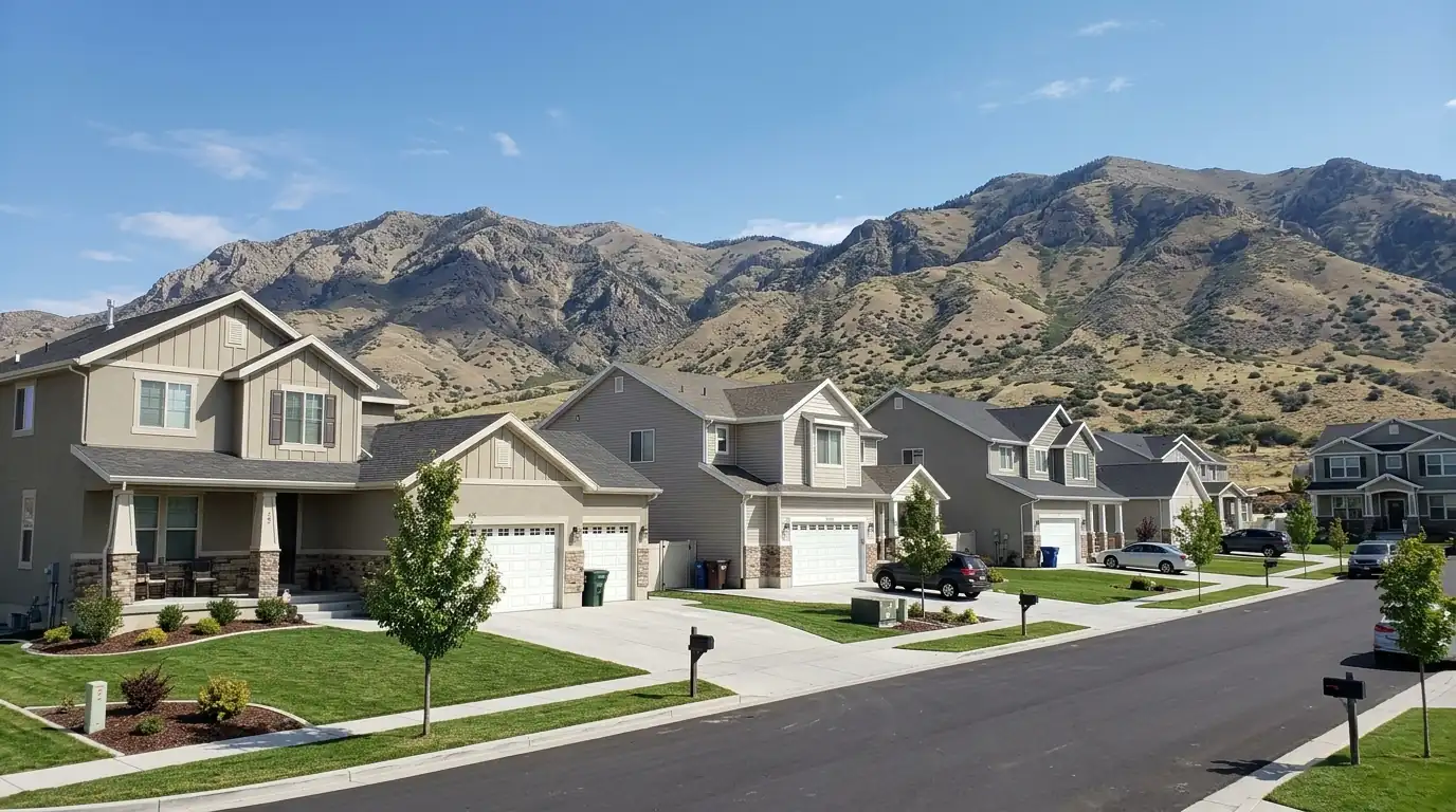 Newer single-family homes in a Tooele County subdivision