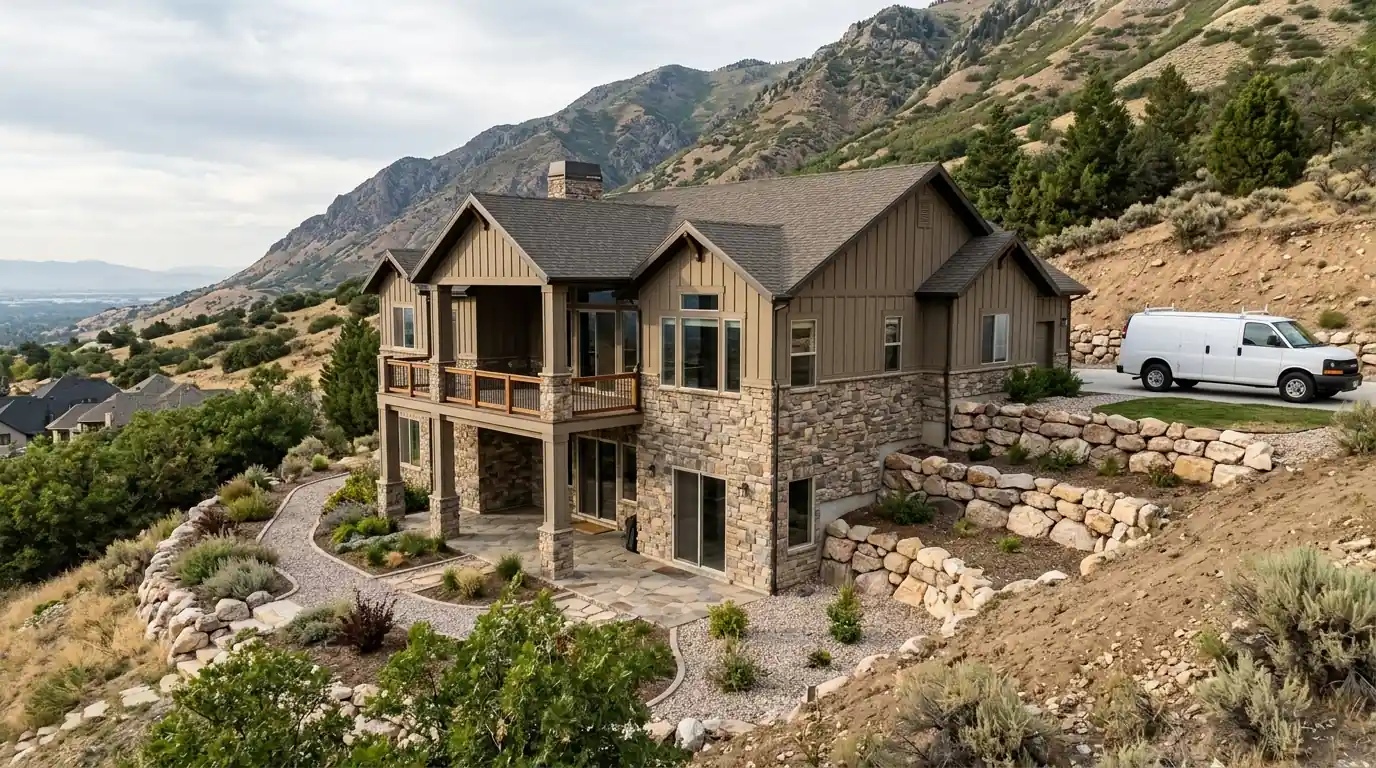 A Draper hillside home with a walkout basement